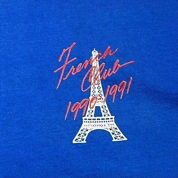 Vintage 90s French Club Juste Fais-Le Tee - Picture 2 of 7